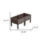 32" X 16" Dark Brown Heavy Duty Plastic Rectangular Self Watering Raised Garden Bed