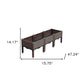 47" X 16" Dark Brown Heavy Duty Plastic Rectangular Self Watering Raised Garden Bed
