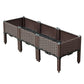 47" X 16" Dark Brown Heavy Duty Plastic Rectangular Self Watering Raised Garden Bed