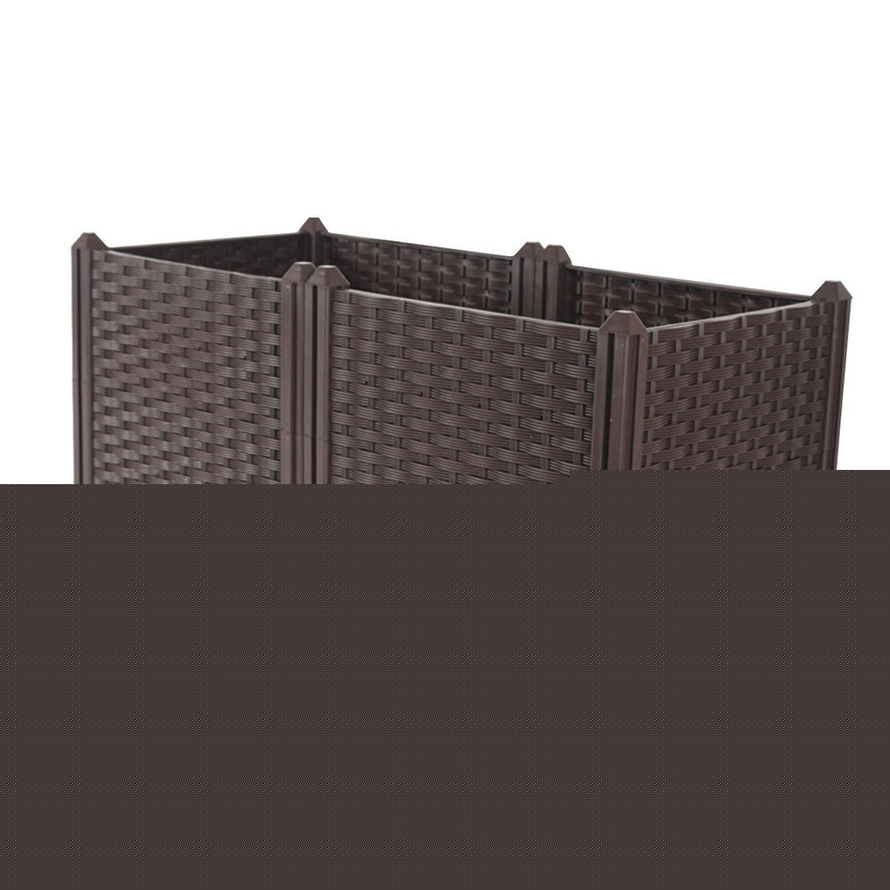 32" X 16" Dark Brown Heavy Duty Plastic Rectangular Self Watering Planter Box