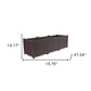 47" X 16" Dark Brown Heavy Duty Plastic Rectangular Self Watering Planter Box