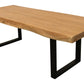 70" Natural And Black Solid Wood And Iron Live Edge Coffee Table