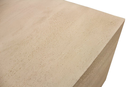 66" Natural Solid Wood Distressed Coffee Table