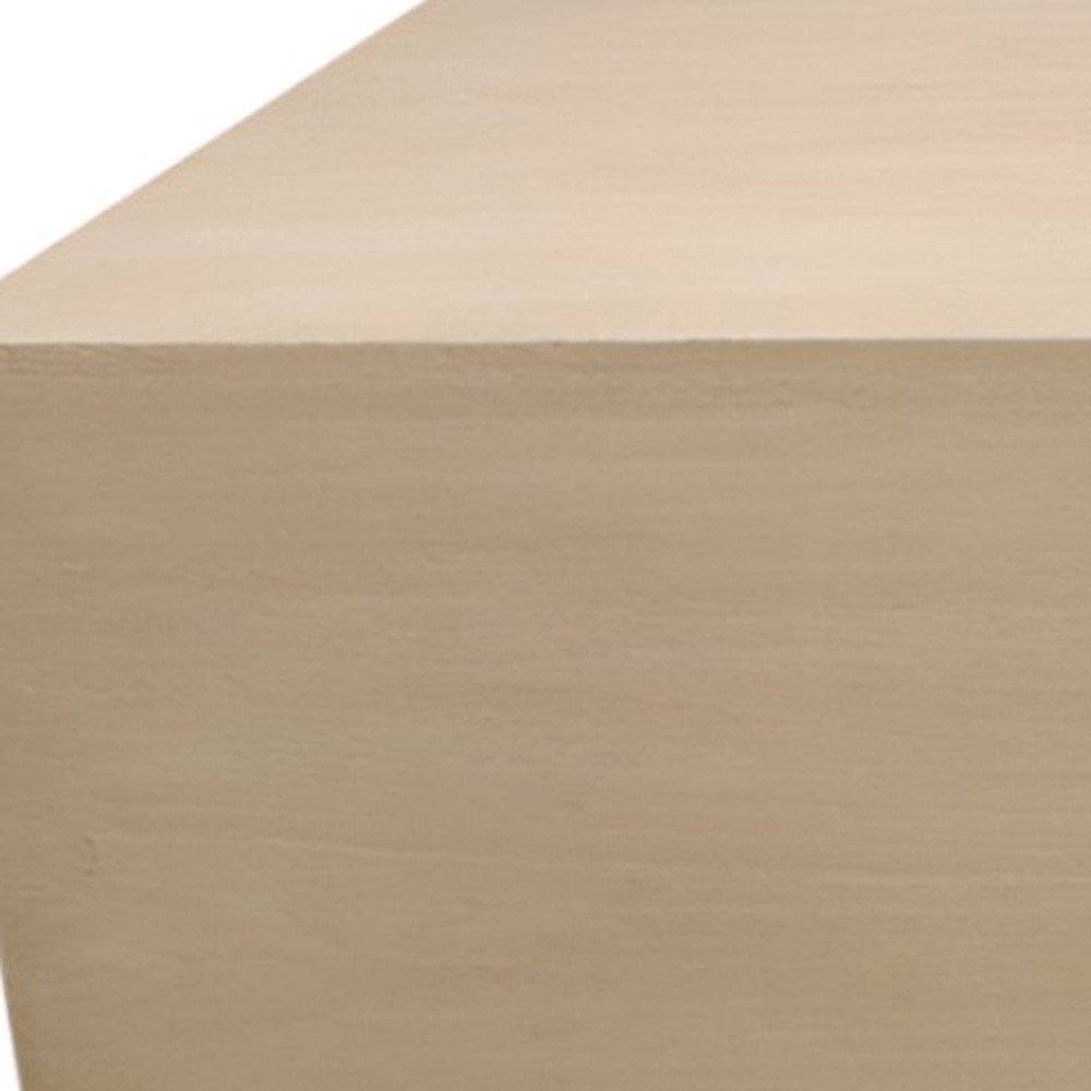 66" Natural Solid Wood Distressed Coffee Table