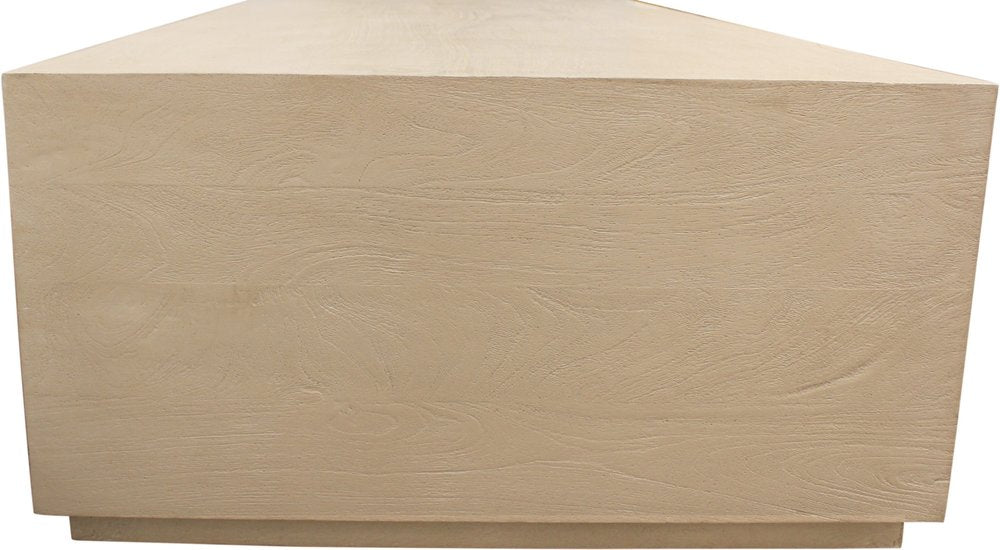 66" Natural Solid Wood Distressed Coffee Table