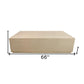 66" Natural Solid Wood Distressed Coffee Table