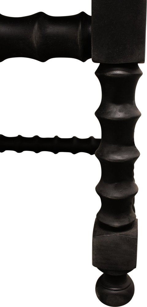 48" White And Black Genuine Marble And Solid Wood Square Coffee Table