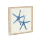 Blue and White Distressed Metal Starfish Framed Wall Art