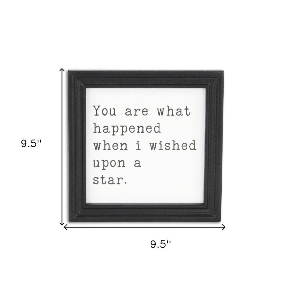 When I wished Upon A Star Black Framed Print Wall Art