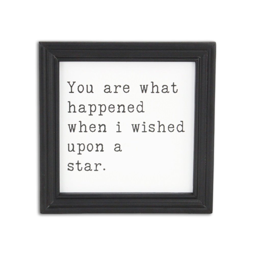 When I wished Upon A Star Black Framed Print Wall Art