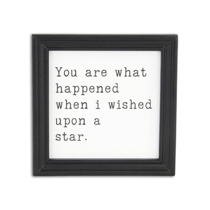 When I wished Upon A Star Black Framed Print Wall Art