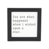When I wished Upon A Star Black Framed Print Wall Art