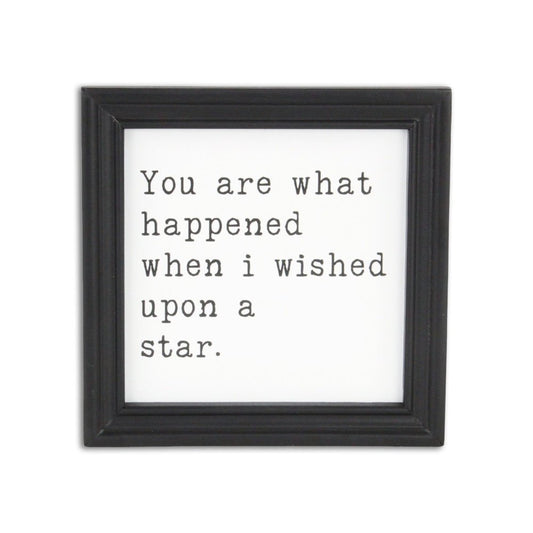 When I wished Upon A Star Black Framed Print Wall Art