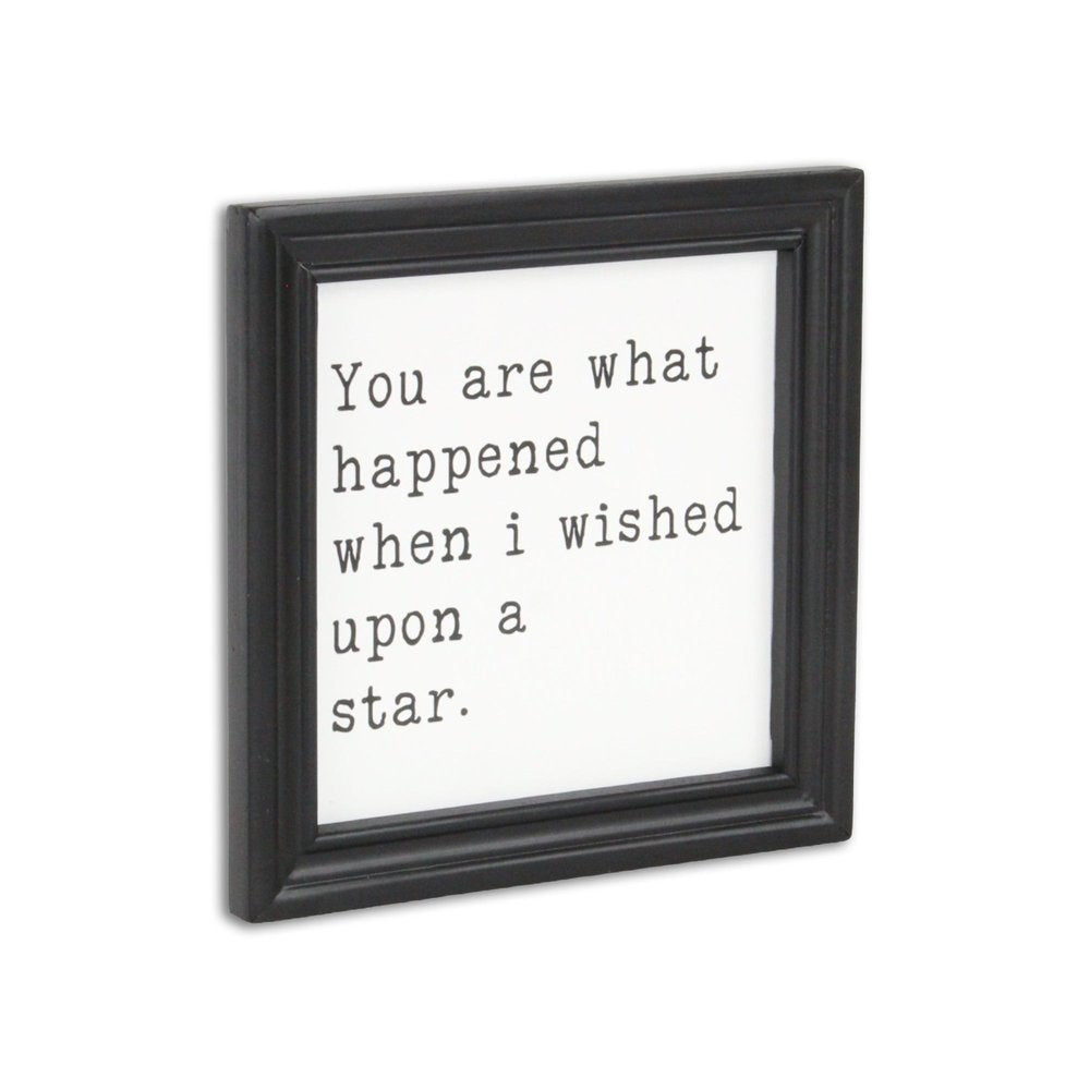 When I wished Upon A Star Black Framed Print Wall Art