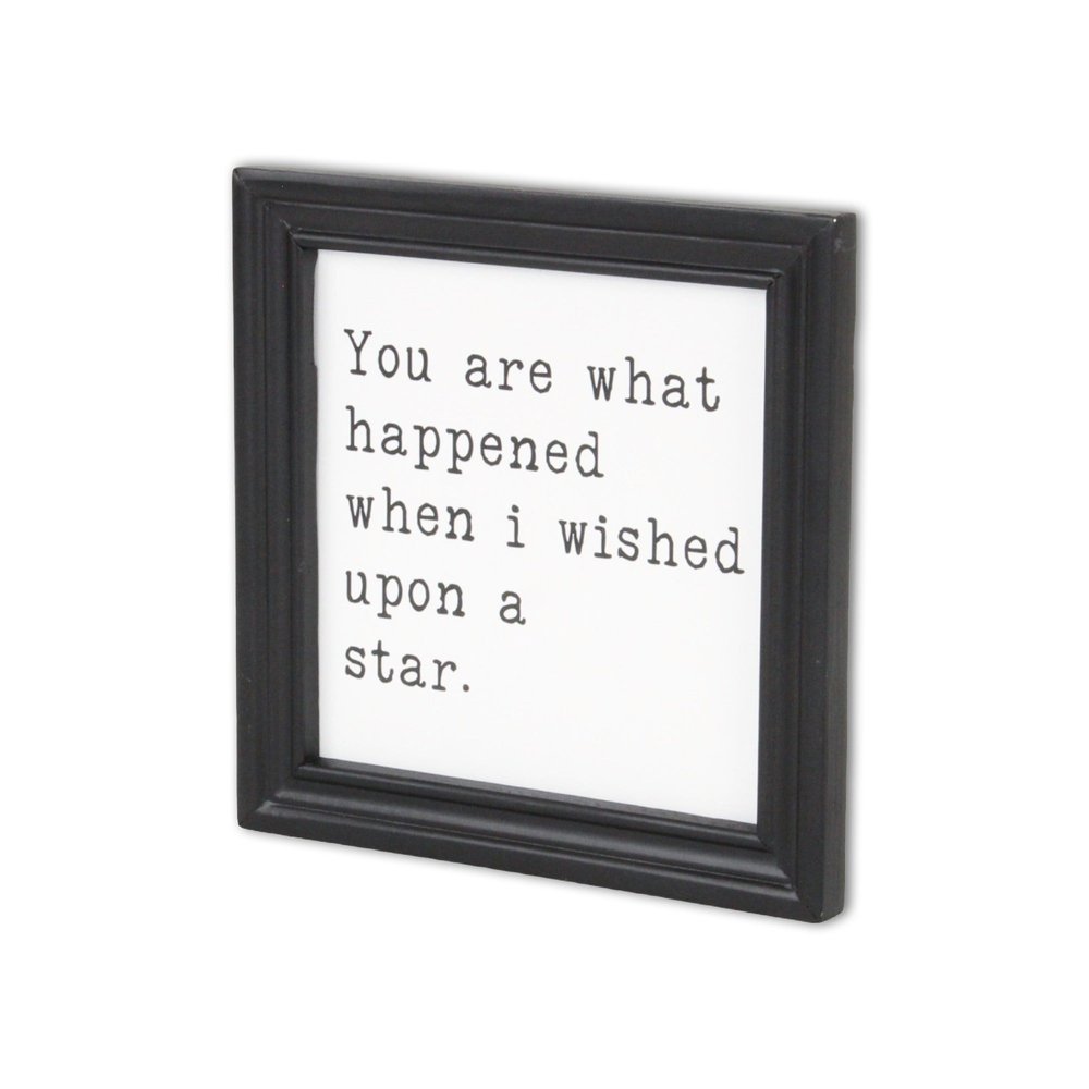 When I wished Upon A Star Black Framed Print Wall Art