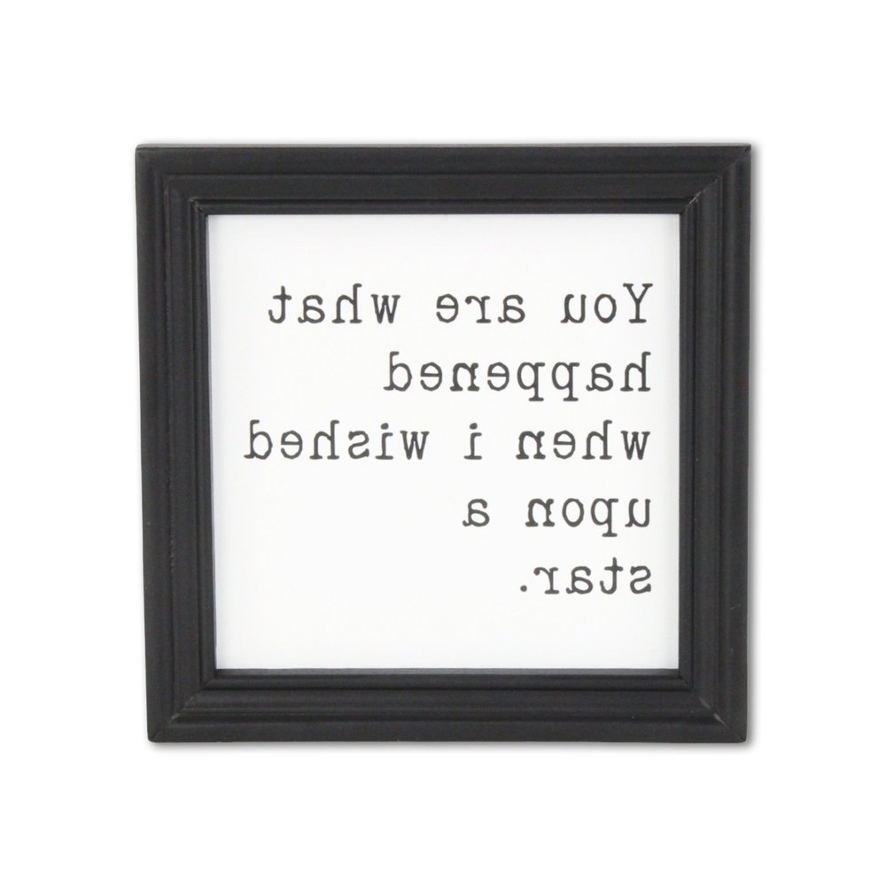When I wished Upon A Star Black Framed Print Wall Art
