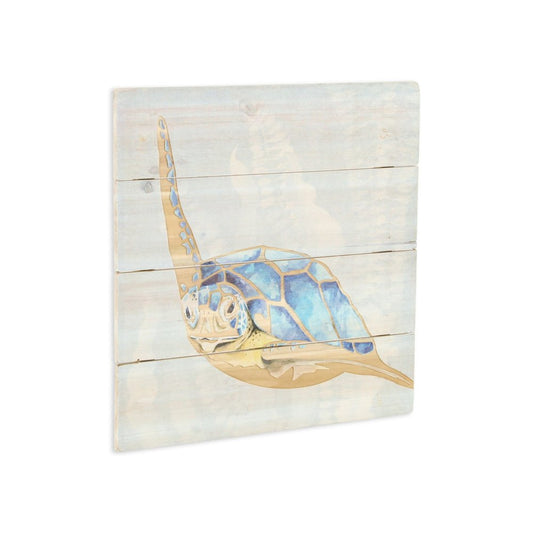 Sea Turtle Wooden Plank Unframed Wall Art