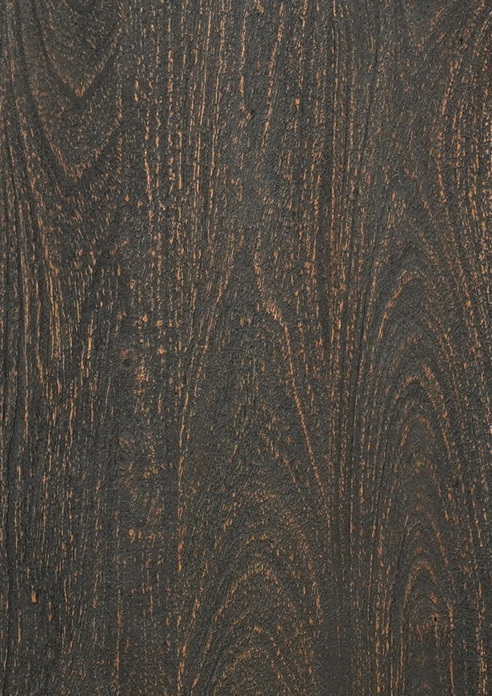 78" Black Distressed Solid Wood Carved Floral Sideboard with Four Doors