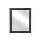 20" Black Solid Wood Accent Mirror