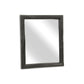 20" Black Solid Wood Accent Mirror