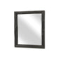 20" Black Solid Wood Accent Mirror