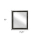 20" Black Solid Wood Accent Mirror
