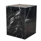 20" Black Marble Square Block End Table