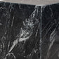 20" Black Marble Square Block End Table