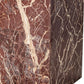 20" Red Marble Square Block End Table