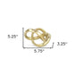 6" Gold Cast Iron Modern Abstract Infinity Knot Tabletop Sculpture