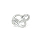 6" Silver Cast Iron Modern Abstract Infinity Knot Tabletop Sculpture