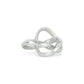6" Silver Cast Iron Modern Abstract Infinity Knot Tabletop Sculpture