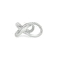 6" Silver Cast Iron Modern Abstract Infinity Knot Tabletop Sculpture