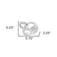 6" Silver Cast Iron Modern Abstract Infinity Knot Tabletop Sculpture