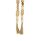 40" Brown Wood Beads And Rope Decorative Tassel