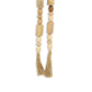 40" Brown Wood Beads And Rope Decorative Tassel