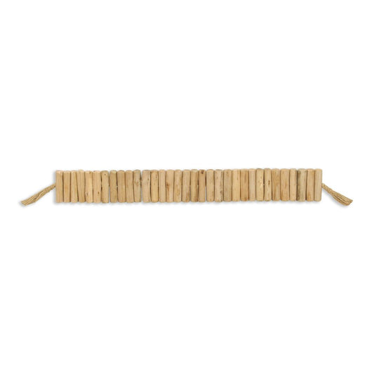 40" Brown Wood Rods And Rope Decorative Tassel