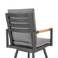 48" Dark Gray Metal Swivel Outdoor Bar Height chair with Footrest
