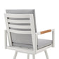 48" Light Gray Metal Swivel Outdoor Bar Height chair with Footrest