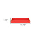 16" Red Wood and Vinyl Faux Shagreen Handmade Serving Tray With Handles