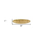 8" Gold Cast Iron Mod Abstract Face Oval Trinket Tray