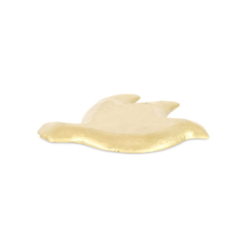 7" Gold Cast Iron Dove Handmade Trinket Tray