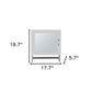 18" White Wood, Metal Floating Bathroom Vanity And Medicine Cabinet With Mirror