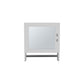18" White Wood, Metal Floating Bathroom Vanity And Medicine Cabinet With Mirror
