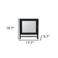 18" Black Wood, Metal Floating Bathroom Vanity And Medicine Cabinet With Mirror
