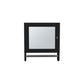 18" Black Wood, Metal Floating Bathroom Vanity And Medicine Cabinet With Mirror