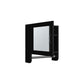 18" Black Wood, Metal Floating Bathroom Vanity And Medicine Cabinet With Mirror