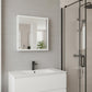 20" White Wood Floating Bathroom Vanity And Medicine Cabinet With Mirror