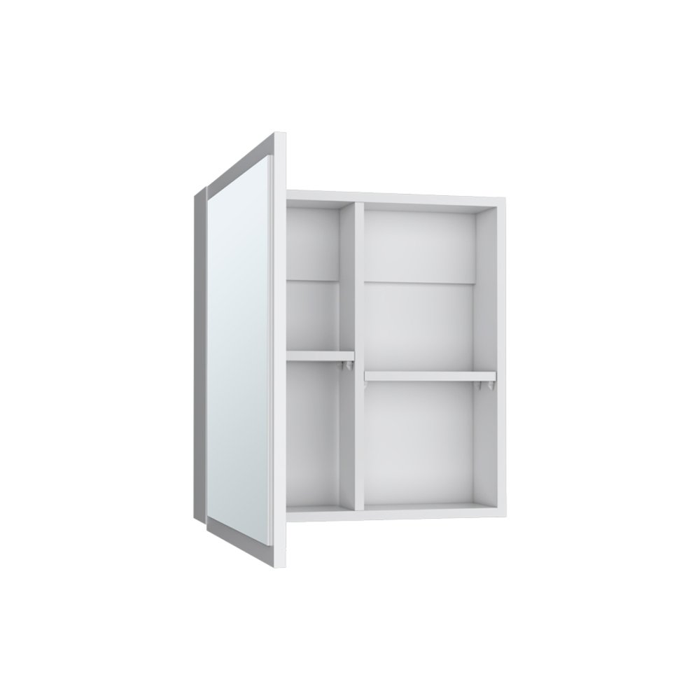 20" White Wood Floating Bathroom Vanity And Medicine Cabinet With Mirror