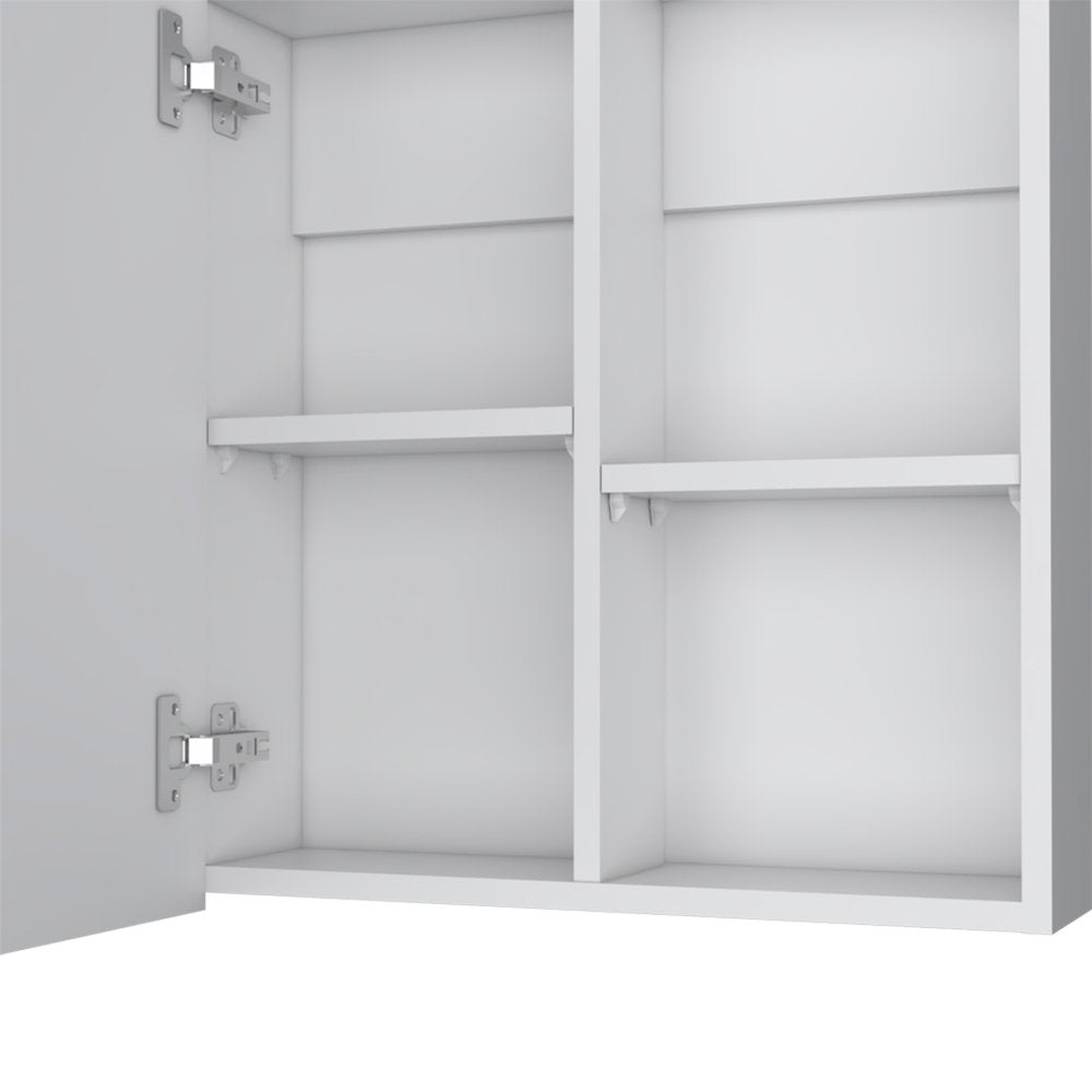 20" White Wood Floating Bathroom Vanity And Medicine Cabinet With Mirror